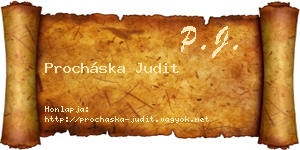 Procháska Judit névjegykártya